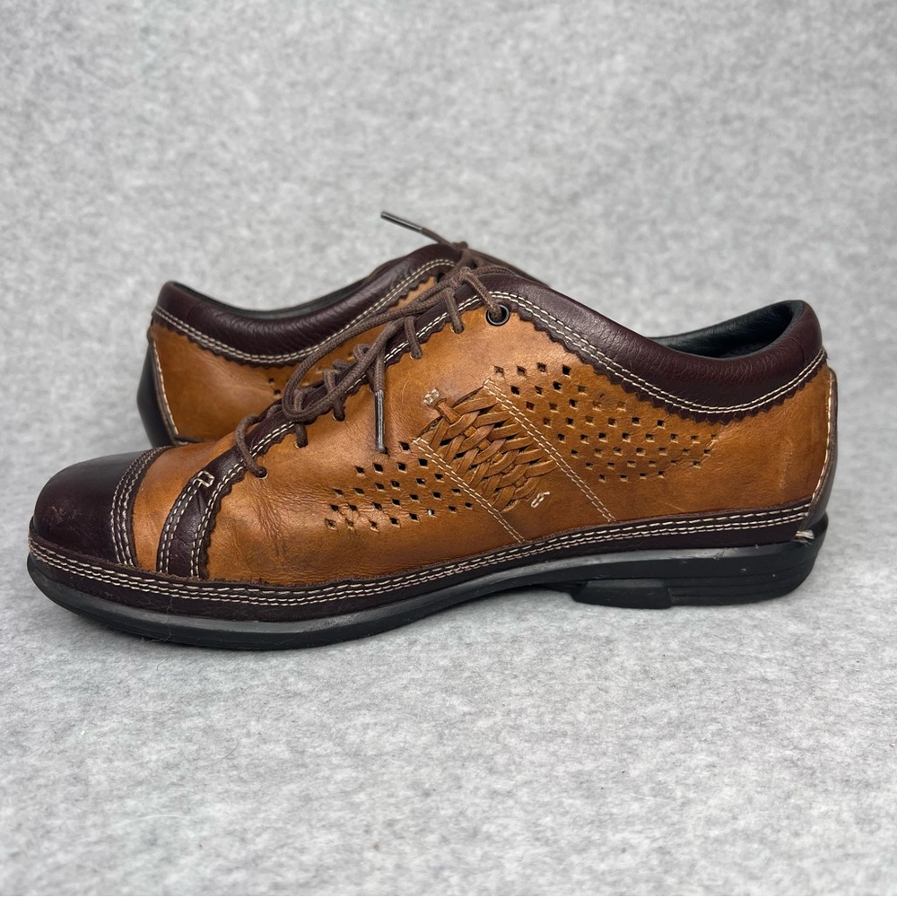 Aetrex Diana Womens Shoes Size 8.0 XW Brown Leather Perforated Cap Toe Comfort - Picture 7 of 12
